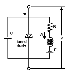 Circuit diagram of the tunnel-diode nerve equivalent