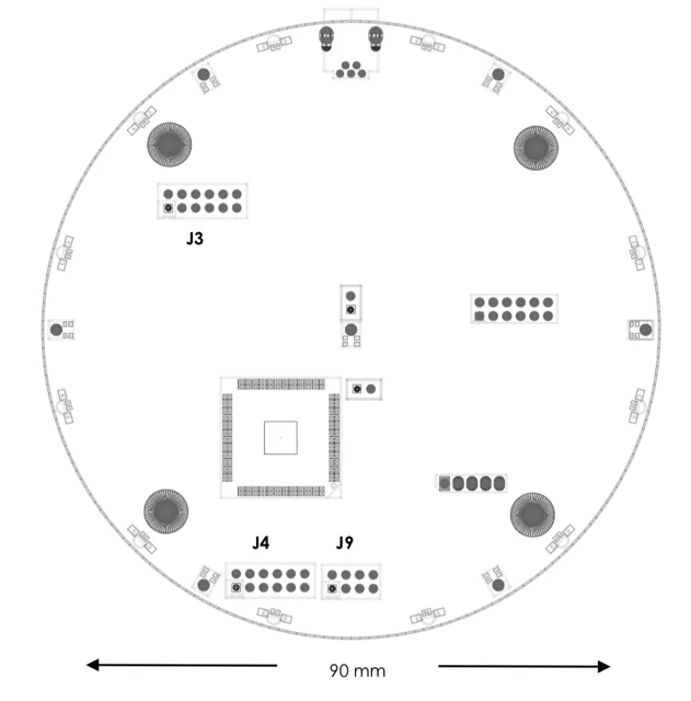 UMA-8 circular microphone array layout schematic